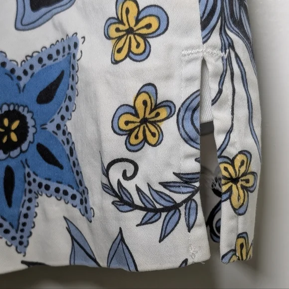 Lady Hagen Floral Golf Skort Size 8 Blue Yellow Athleisure Garden Girl - Picture 6 of 8